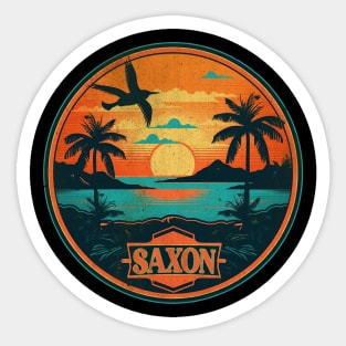 Retro Vibes - Saxon Sticker